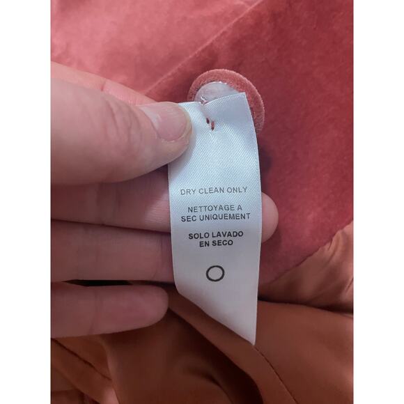 Frame Classic One Button Velvet Blazer Bold in Spice Pink Red Orange Women's 2 - Picture 4 of 6